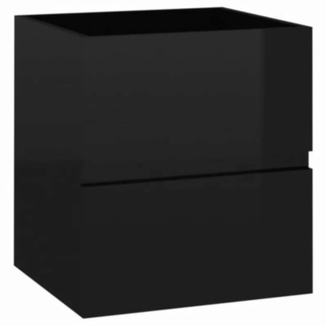 Waschbeckenunterschrank Hochglanz-schwarz 41x38,5x45 Spanplatte günstig online kaufen