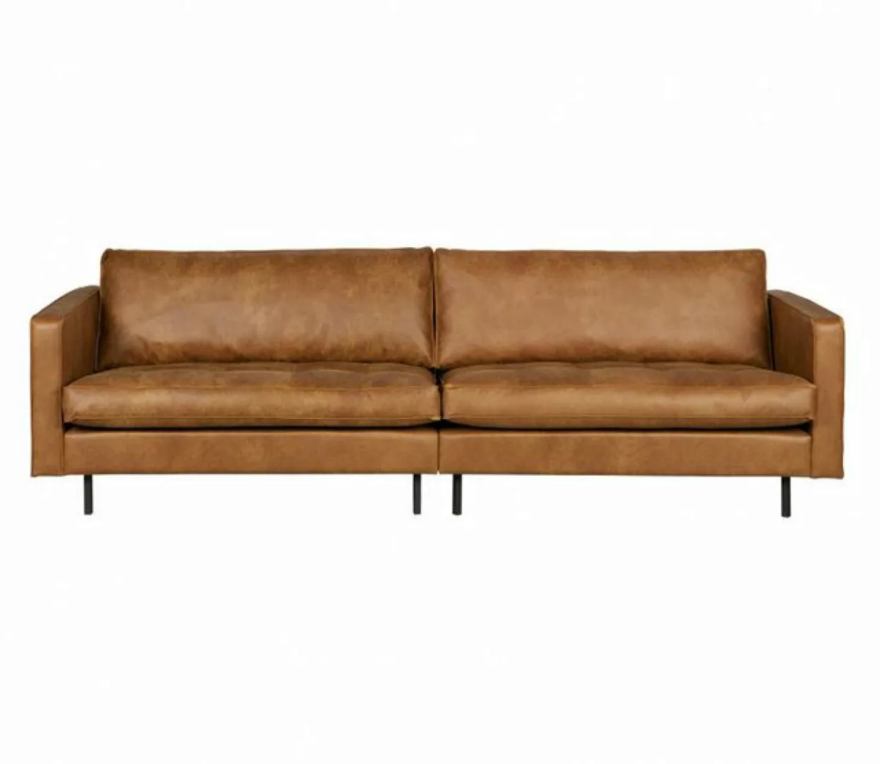 Maison ESTO Sofa 3-Sitzer MODEO CLASSO recyceltes Leder cognac, frei im Rau günstig online kaufen