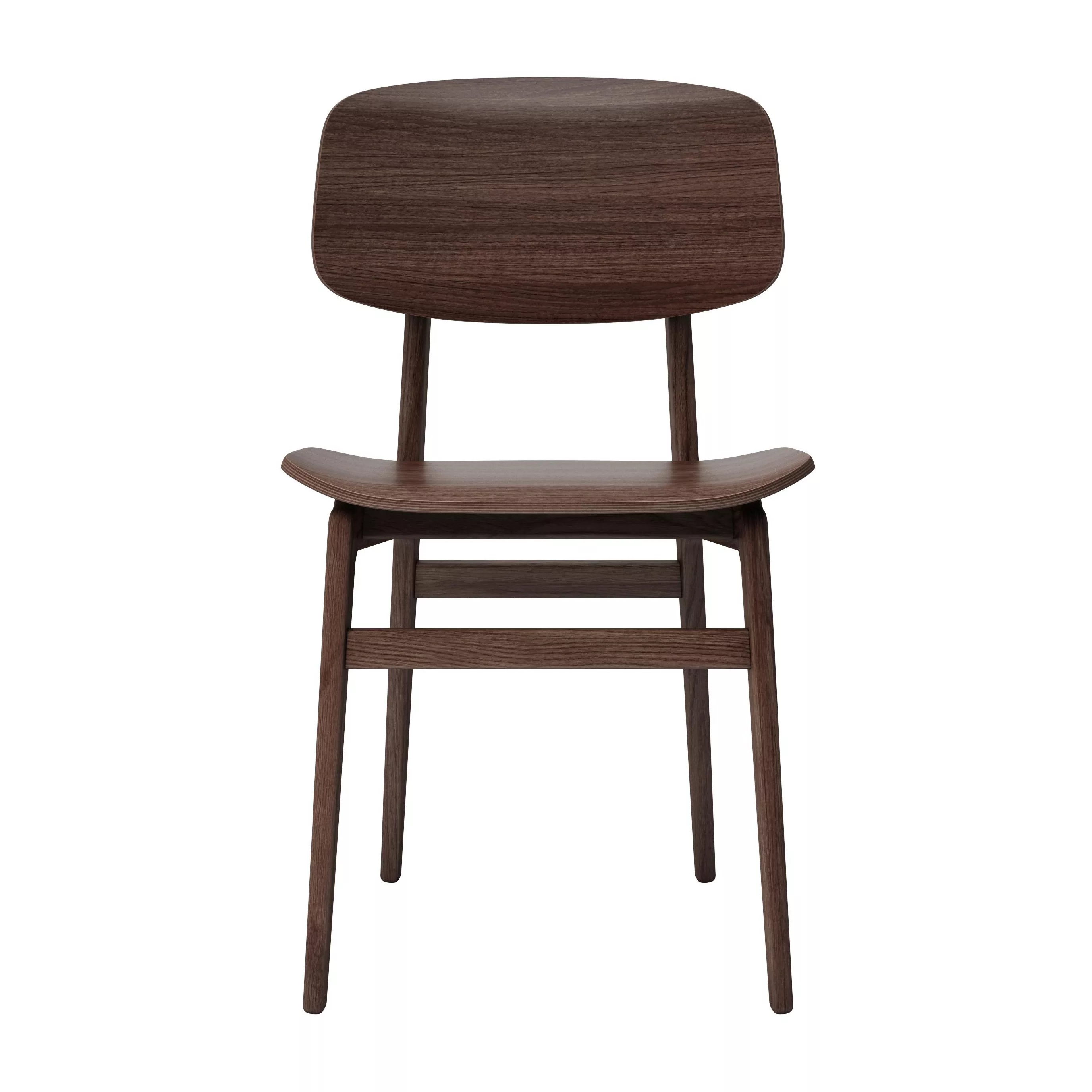 NORR 11 - NY11 Dining Chair - dunkelbraun/Eiche dunkel geräuchert/BxHxT 45, günstig online kaufen