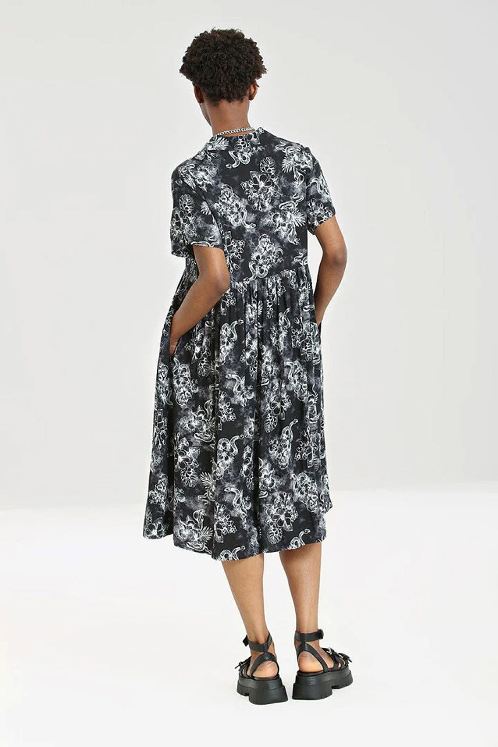 Hell Bunny A-Linien-Kleid Kasumi Gothic Tattoo günstig online kaufen
