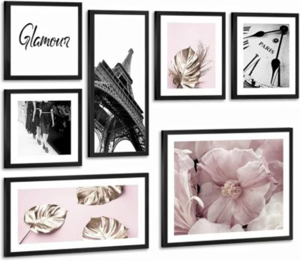 YS-Art™ "Leinwandbild Set ""Glamour""" rosa Gr. 200 x 100 günstig online kaufen