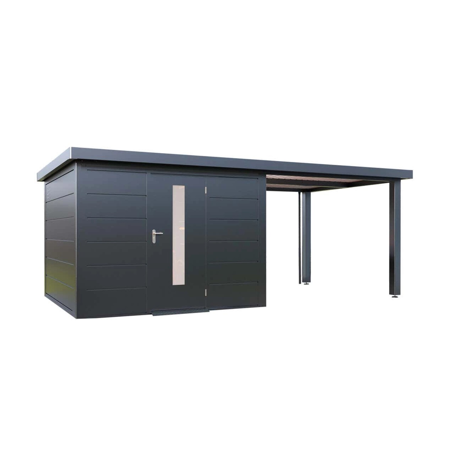 Finnhaus Wolff Metall-Gerätehaus Thorin 6030 Anthrazit günstig online kaufen