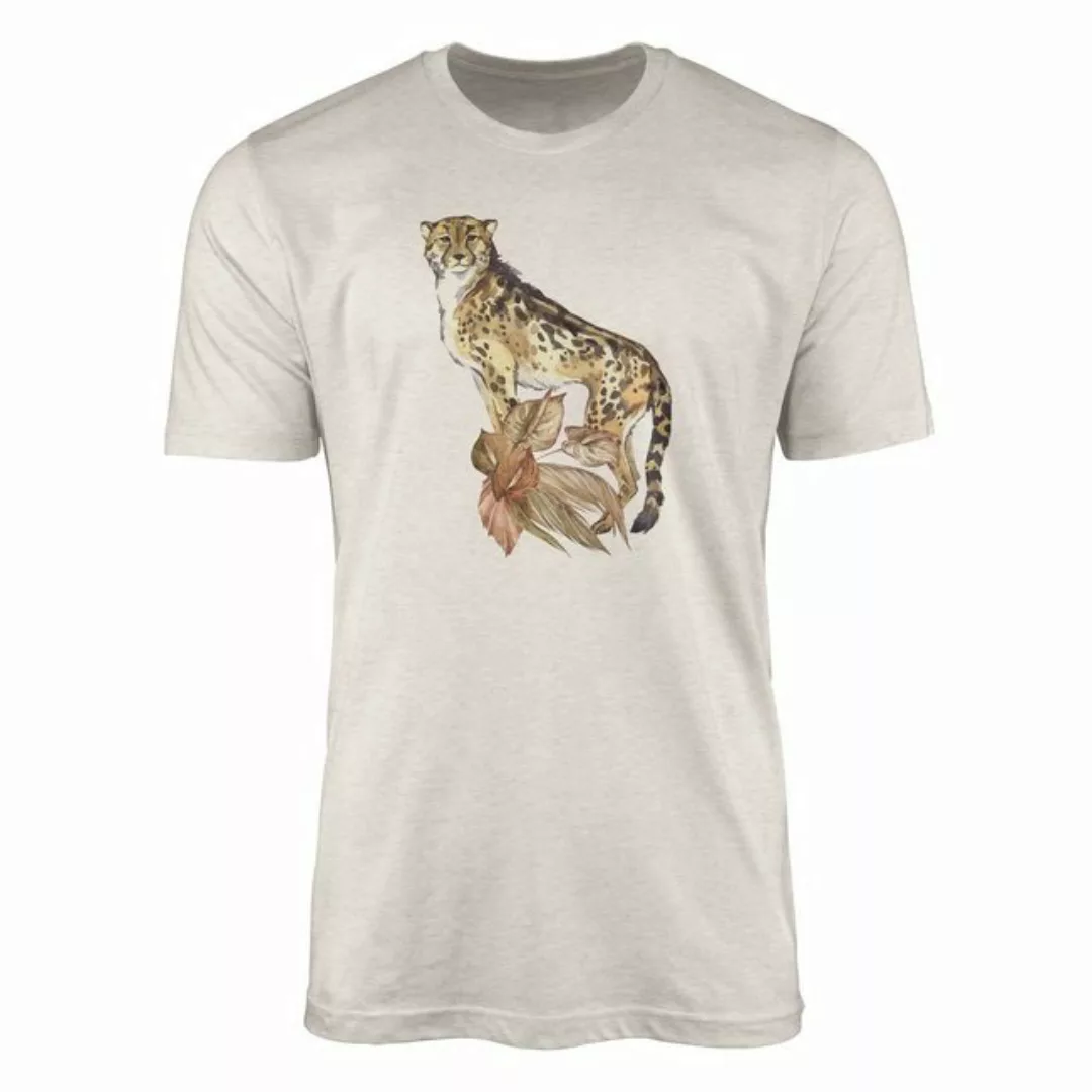 Sinus Art T-Shirt Herren Shirt 100% gekämmte Bio-Baumwolle T-Shirt Aquarell günstig online kaufen