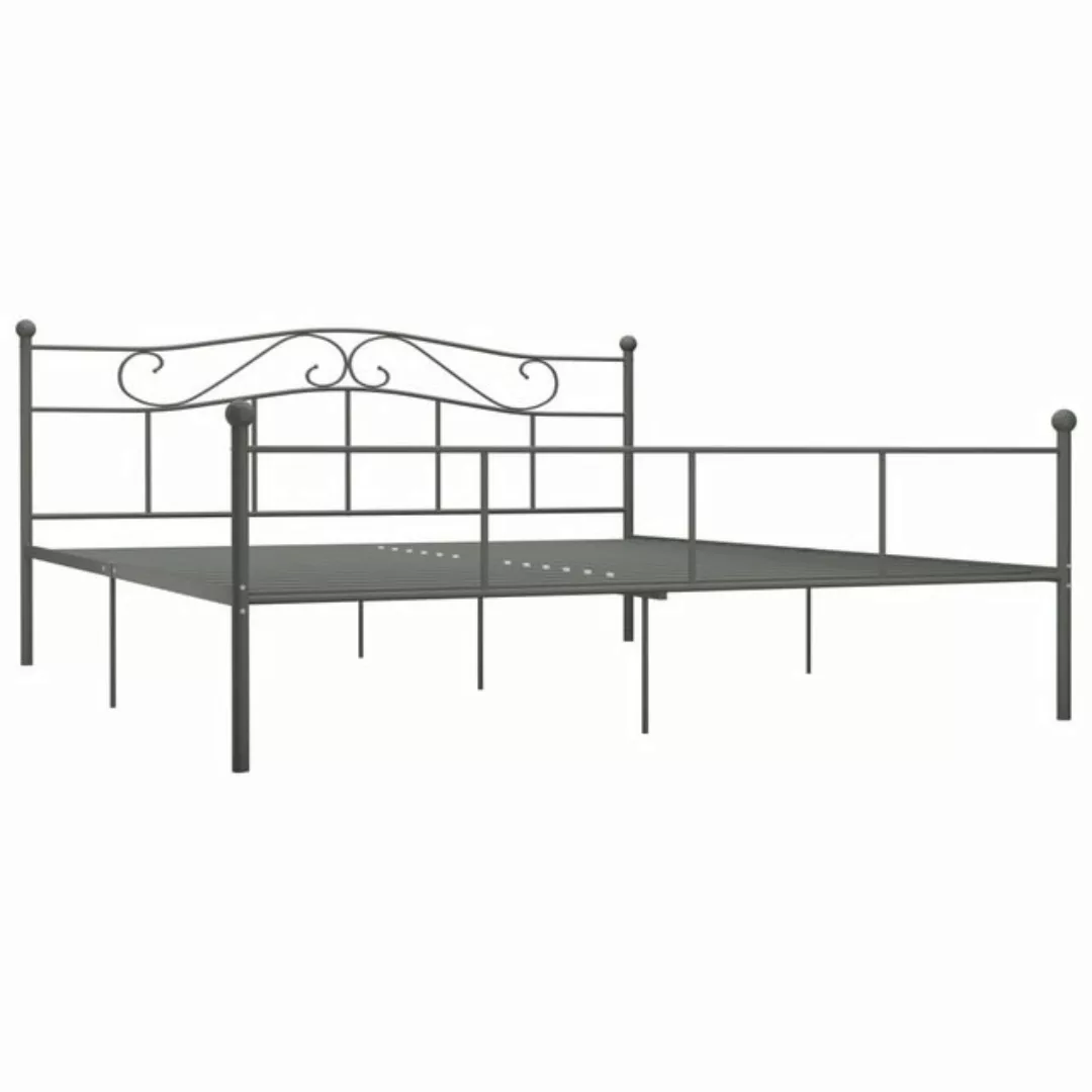 Bettgestell Grau Metall 180×200 Cm günstig online kaufen