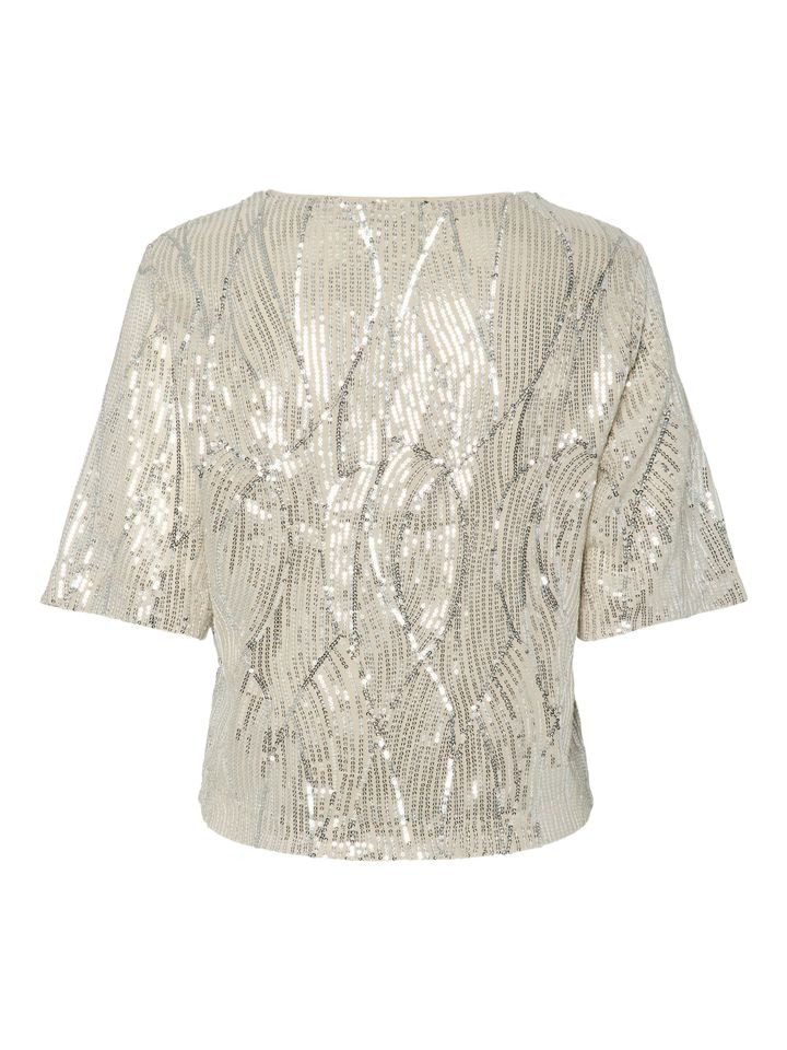 pieces Paillettenshirt - Pieces Kurzarmshirt mit günstig online kaufen