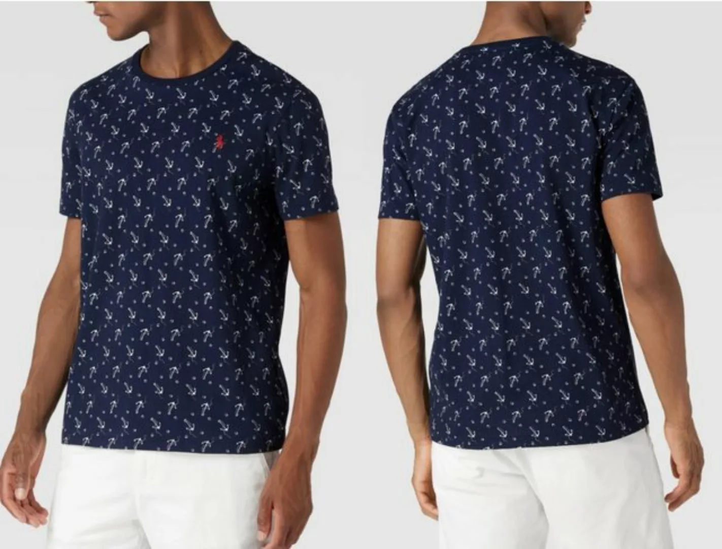 Ralph Lauren T-Shirt Polo Ralph Lauren All-Over Pattern Navy T-Shirt Shirt günstig online kaufen