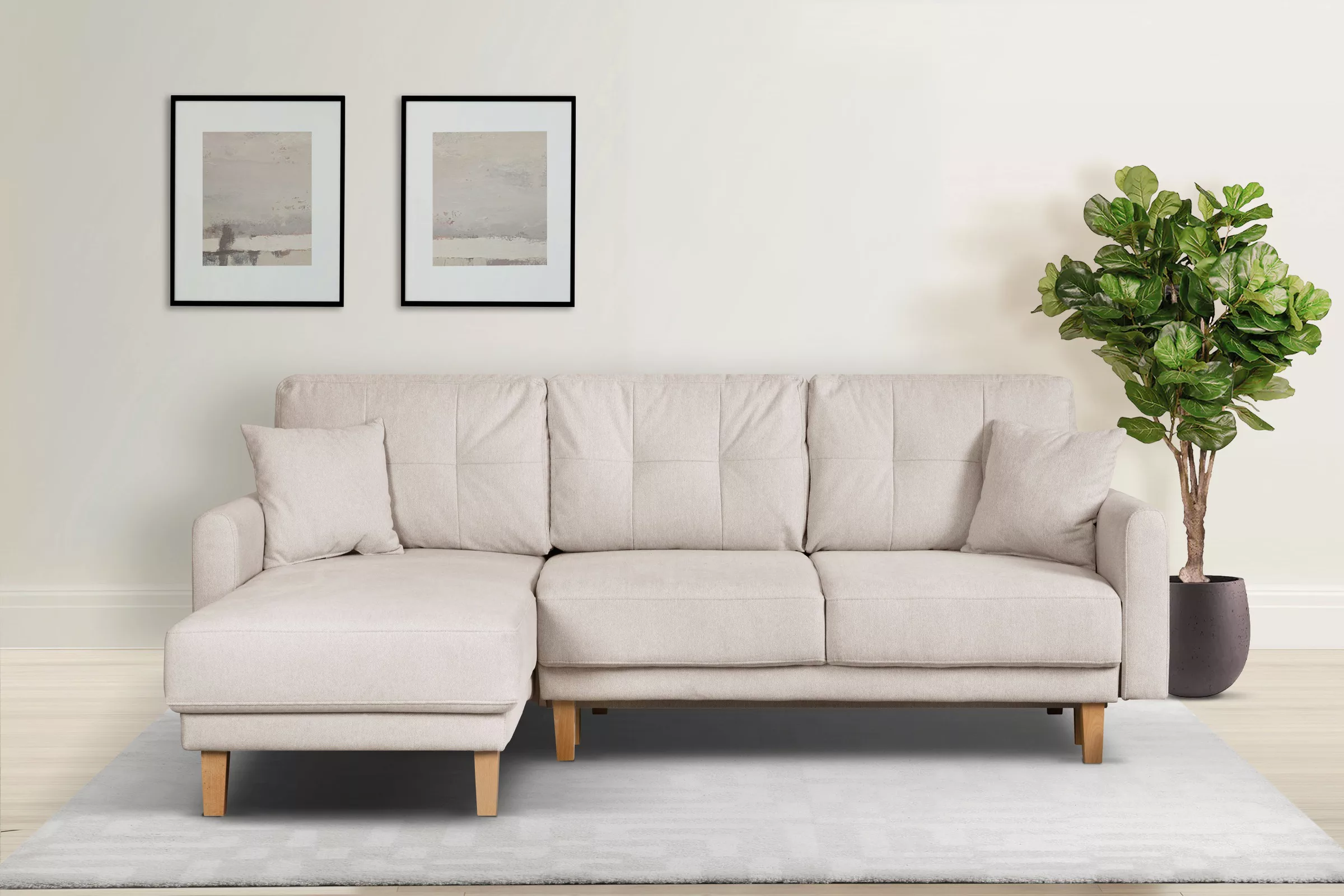 Home affaire Ecksofa "TRIPLO optionale Schlafsofa mit Bettkasten, Maße B/T/ günstig online kaufen