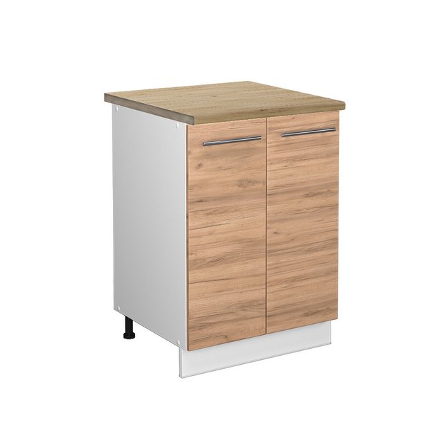 Vicco Unterschrank Fame-Line, Goldkraft Eiche/Weiß, 60 cm, AP Eiche günstig online kaufen