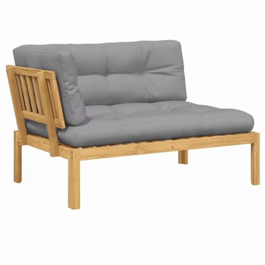 vidaXL Loungesofa Garten-Ecksofa aus Paletten mit Kissen Massivholz Akazie, günstig online kaufen