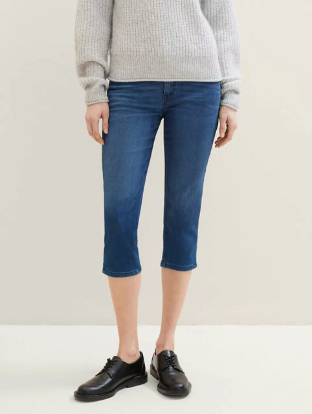 Tom Tailor Damen Caprijeans KATE - Slim Fit - Blau günstig online kaufen