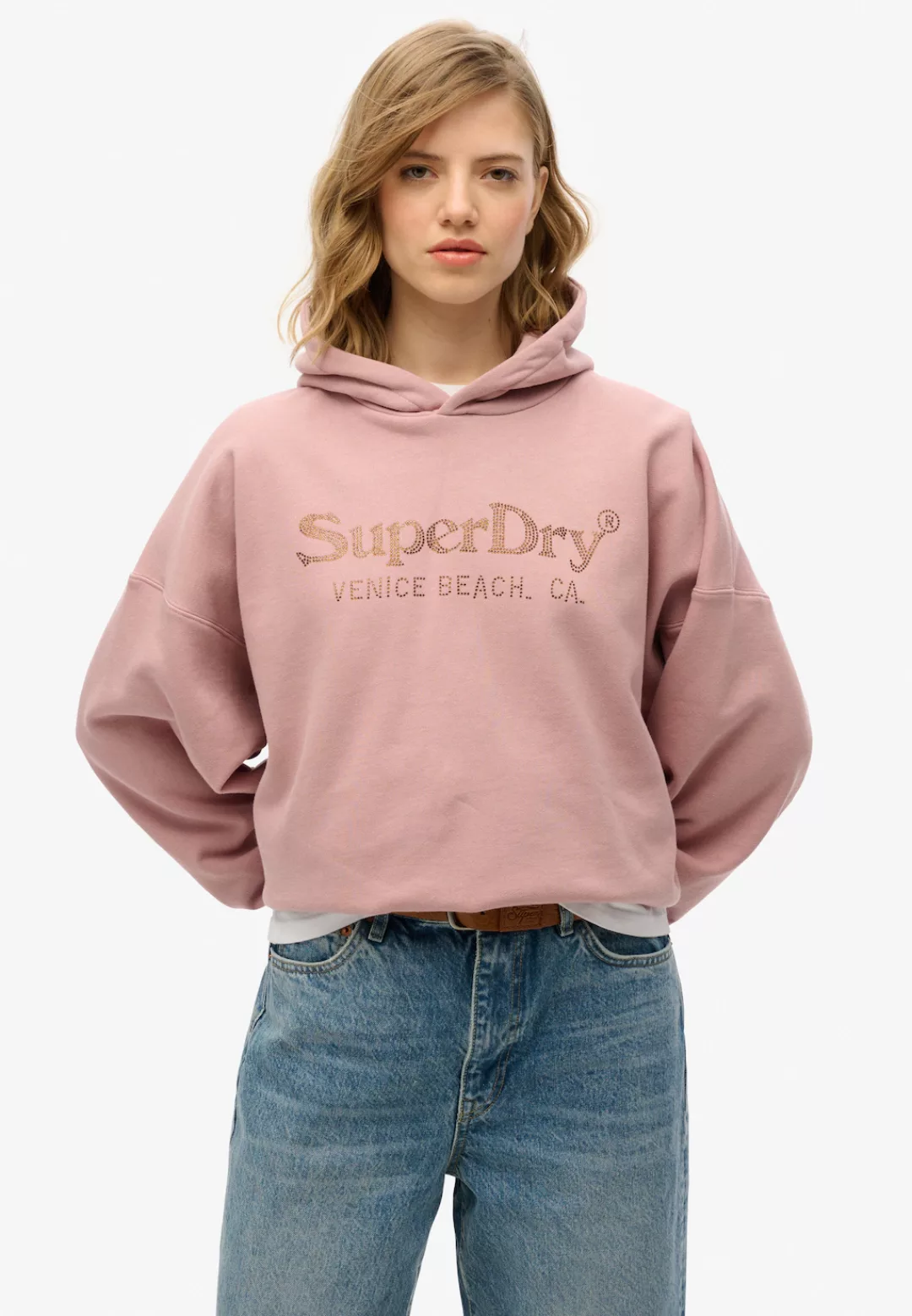 Superdry Kapuzensweatshirt "VENUE METALLIC RELAXED HOOD" günstig online kaufen