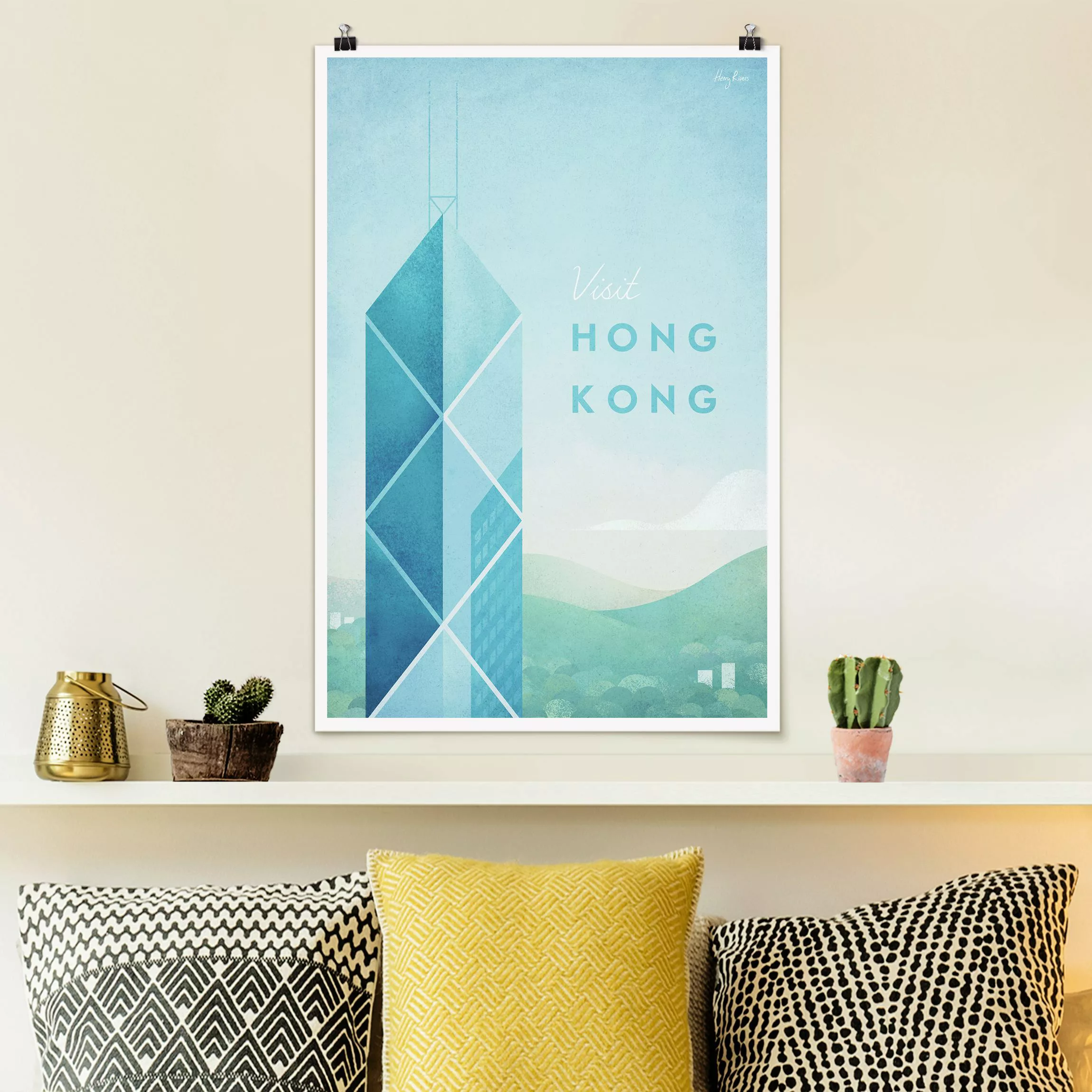 Poster Architektur & Skyline - Hochformat Reiseposter - Hong Kong günstig online kaufen