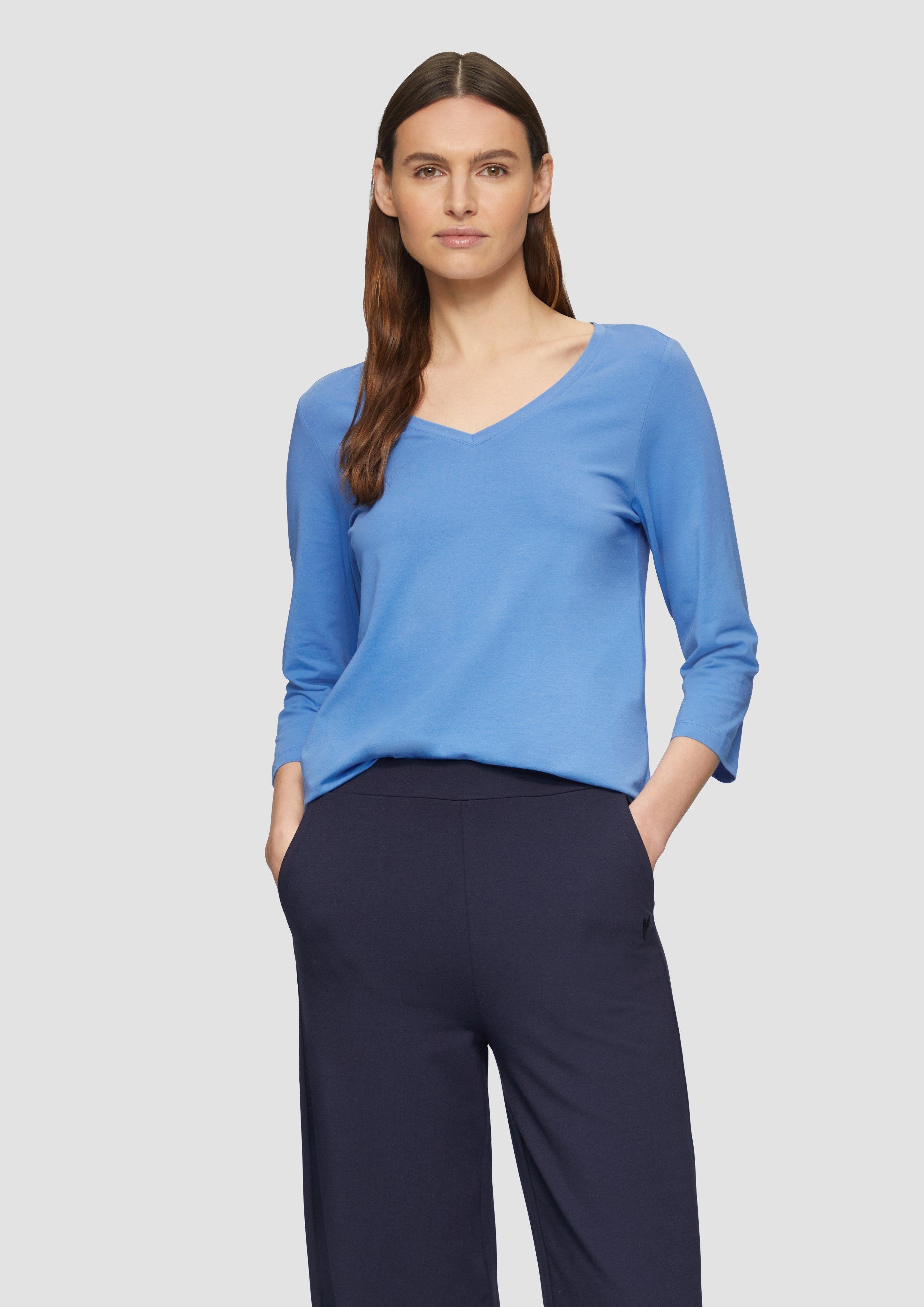 s.Oliver 3/4-Arm-Shirt Jerseyshirt mit V-Ausschnitt und günstig online kaufen