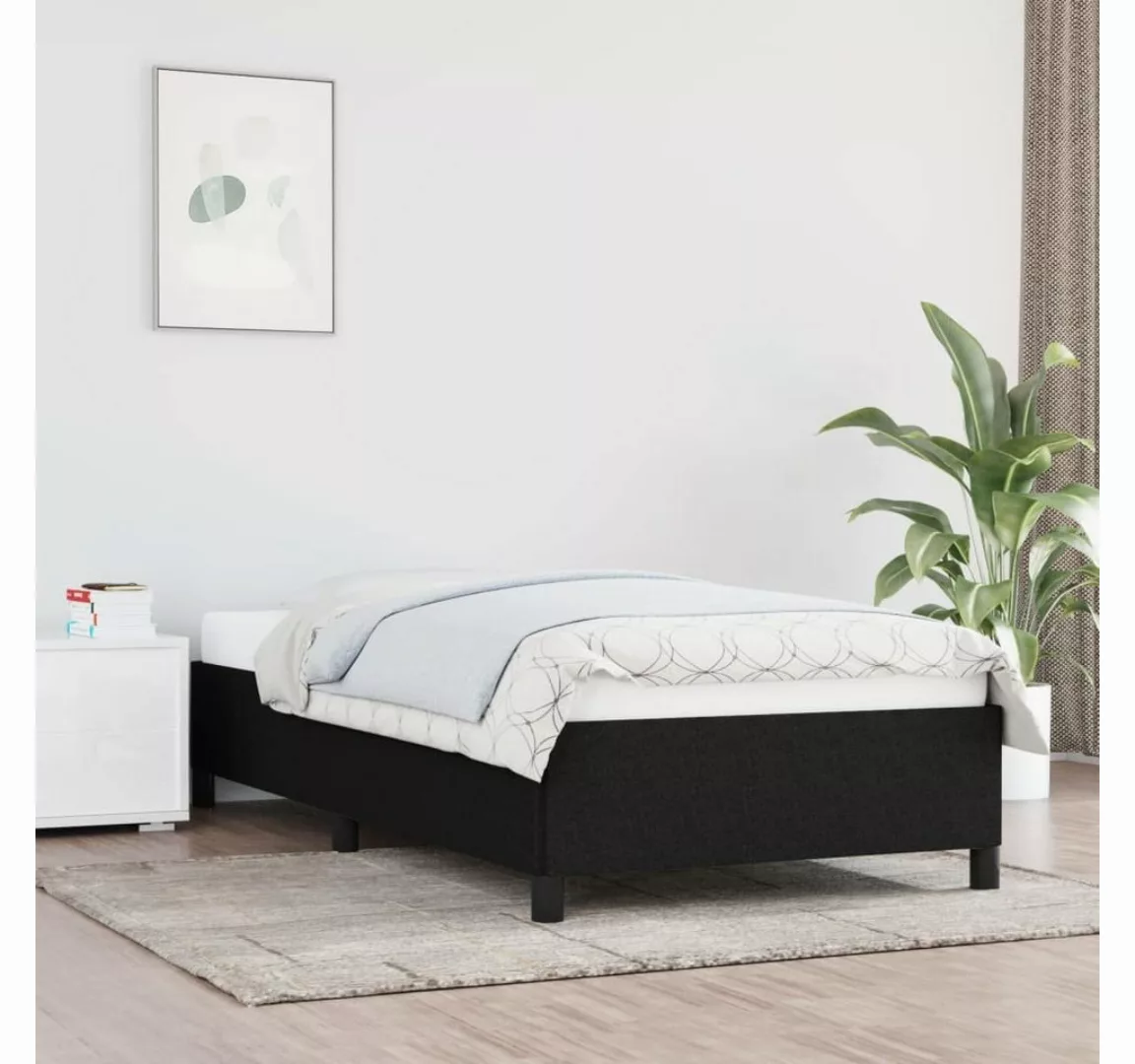 furnicato Bett Bettgestell Schwarz 90x190 cm Stoff günstig online kaufen