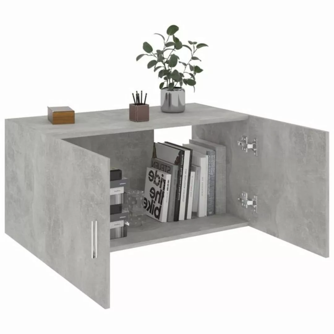 vidaXL Hängeschrank Hängeschrank Wandschrank Betongrau 80 x 39 x 40 cm Span günstig online kaufen