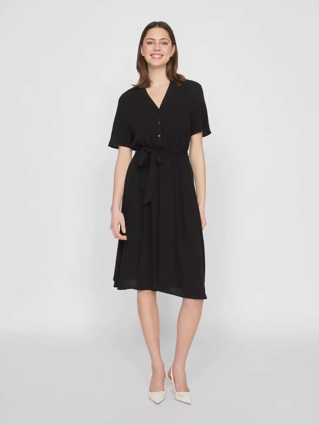 Vila Hemdblusenkleid "VIMOASHLY S/S MIDI DRESS - NOOS" günstig online kaufen