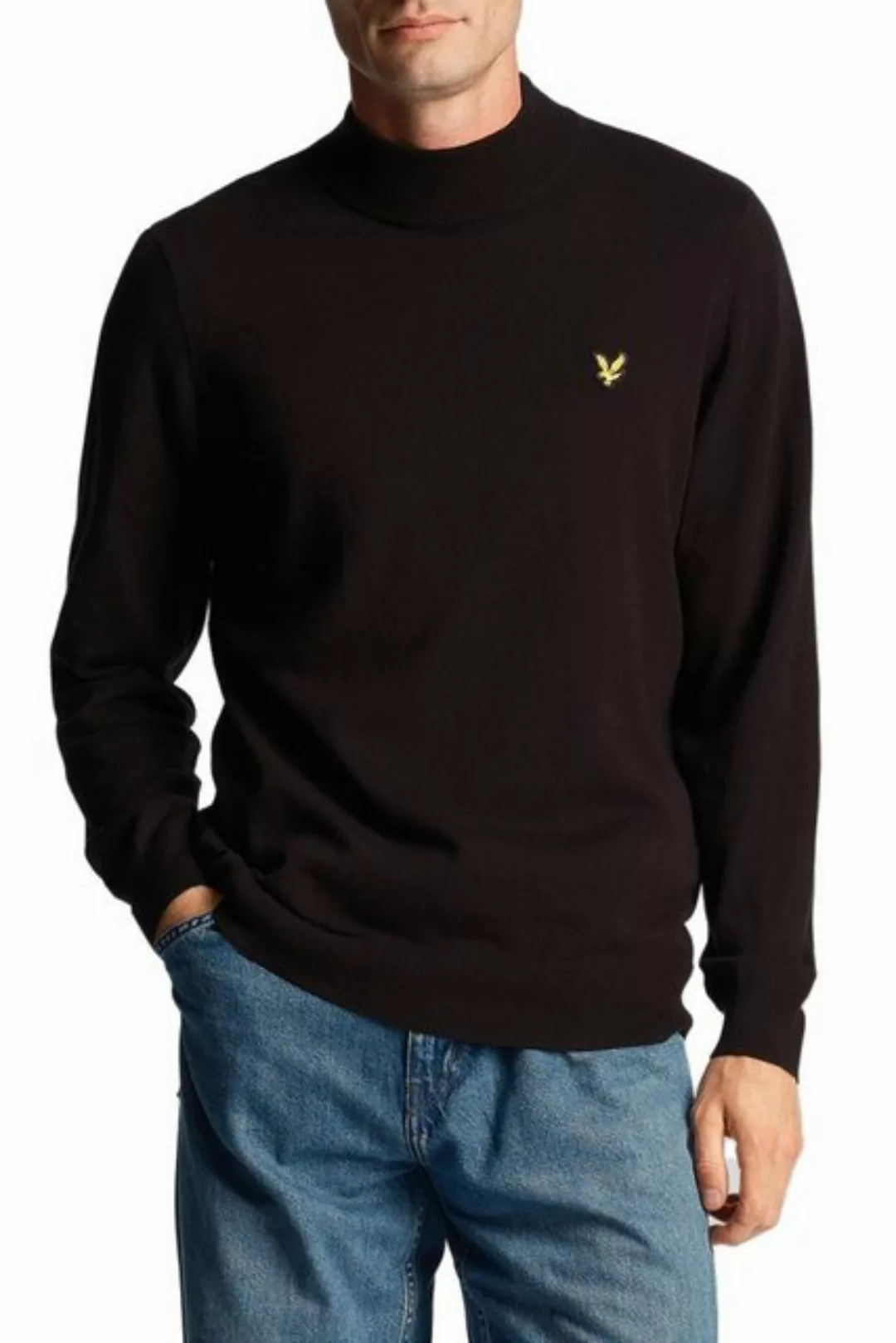 Lyle & Scott Rollkragenpullover Mit Markenbadge günstig online kaufen