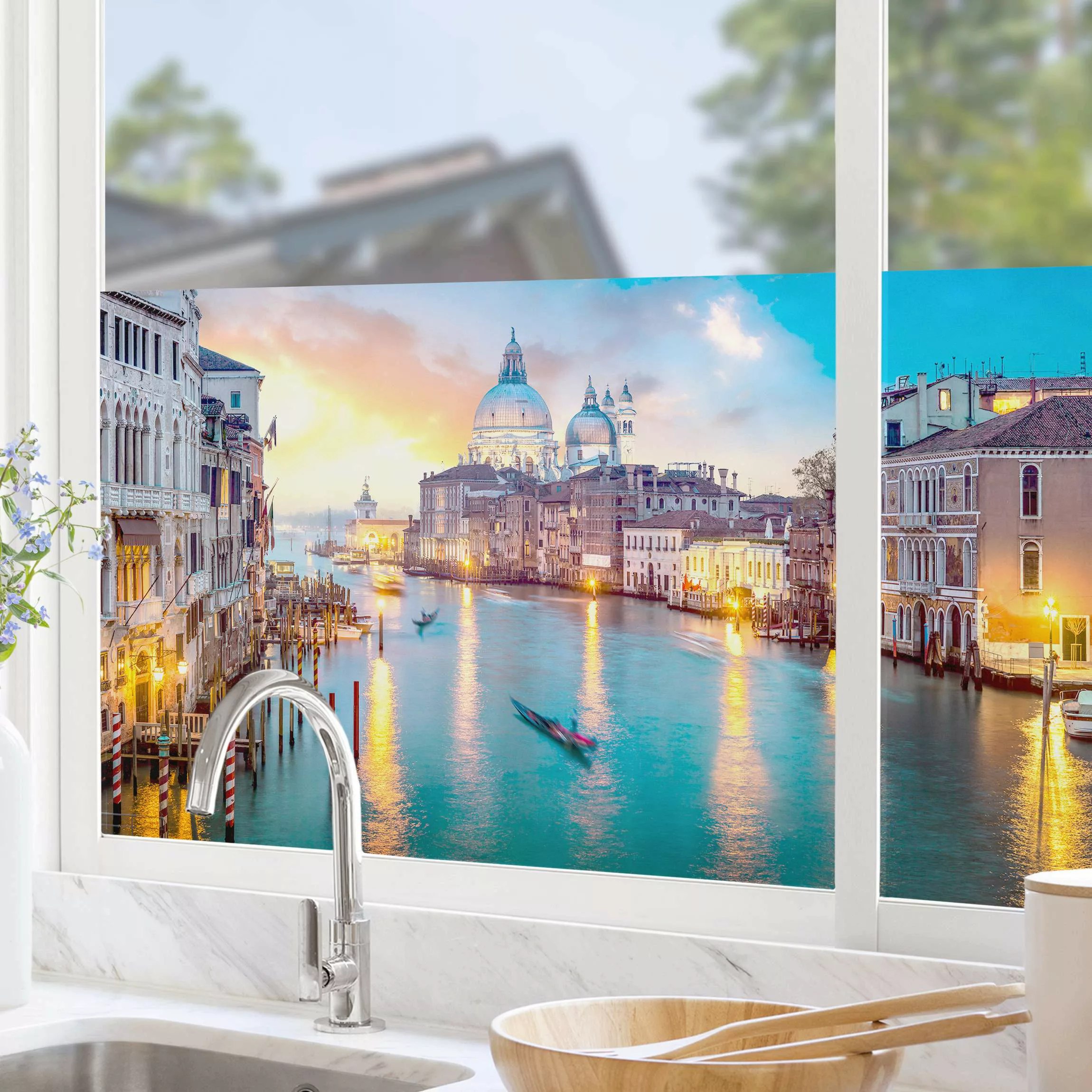 Fensterfolie Sunset in Venice günstig online kaufen