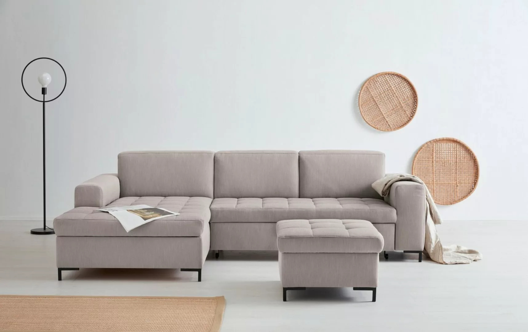 OTTO products Ecksofa "Grazzo L-Form", hochwertige Stoffe aus recyceltem Ma günstig online kaufen