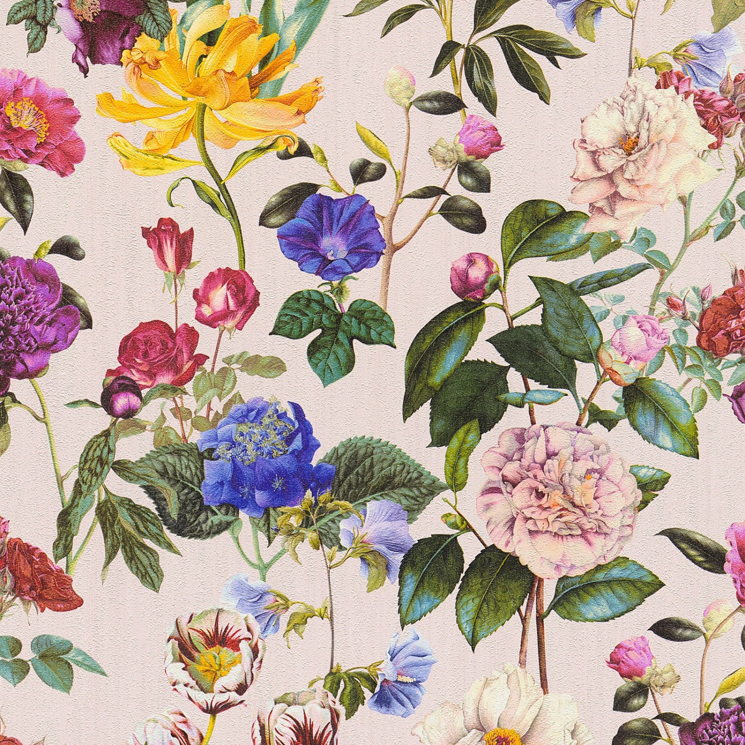 Bricoflor Rosa Blumentapete Moderne Tapete mit Blumen in Bunt Ideal für Woh günstig online kaufen