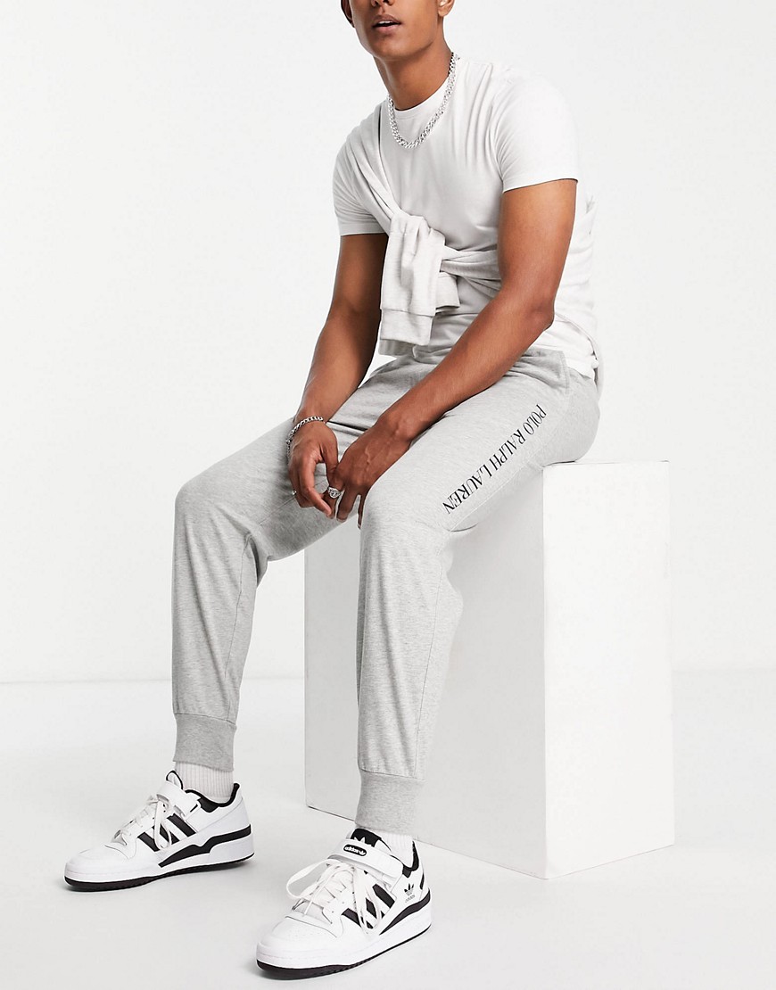 Polo Ralph Lauren – Jogginghose in Grau mit seitlichem Logoschriftzug günstig online kaufen
