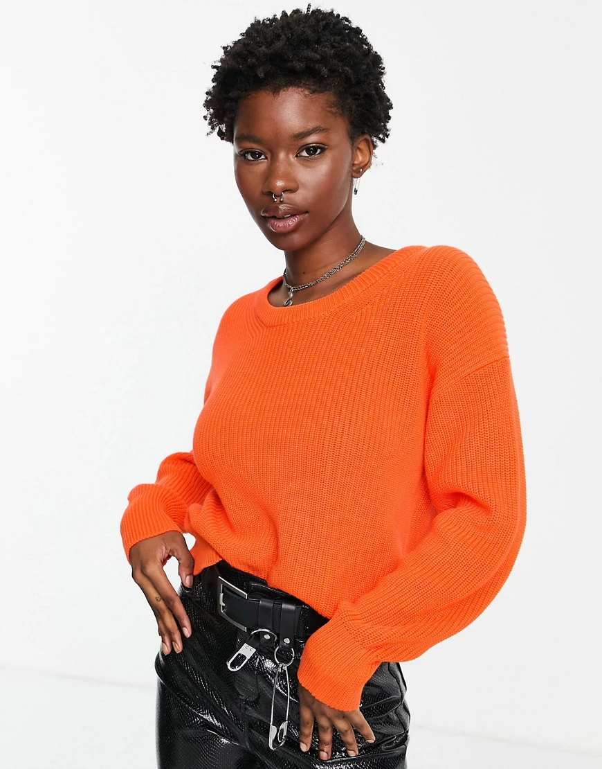 Jjxx Mila Twist Rundhalsausschnitt Sweater XL Red Orange günstig online kaufen