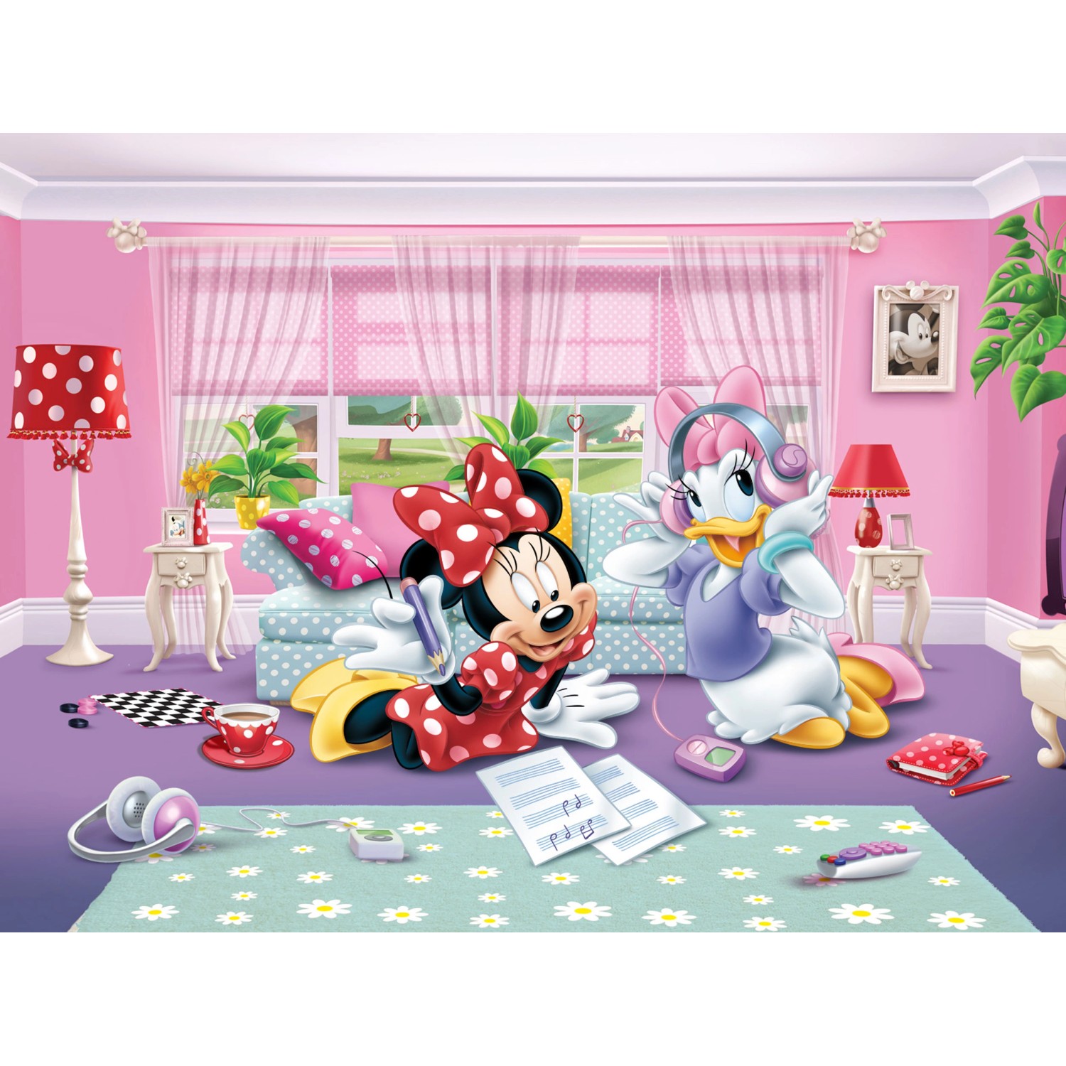 Disney Fototapete Minnie Maus Rosa Rot und Lila 360 x 270 cm 600588 günstig online kaufen