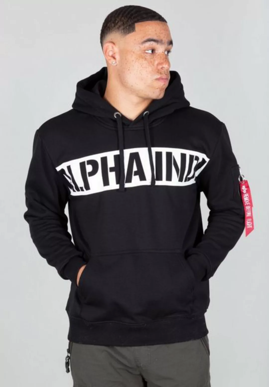 Alpha Industries Hoodie Alpha Industries Men - Hoodies Printed Stripe Hoodi günstig online kaufen