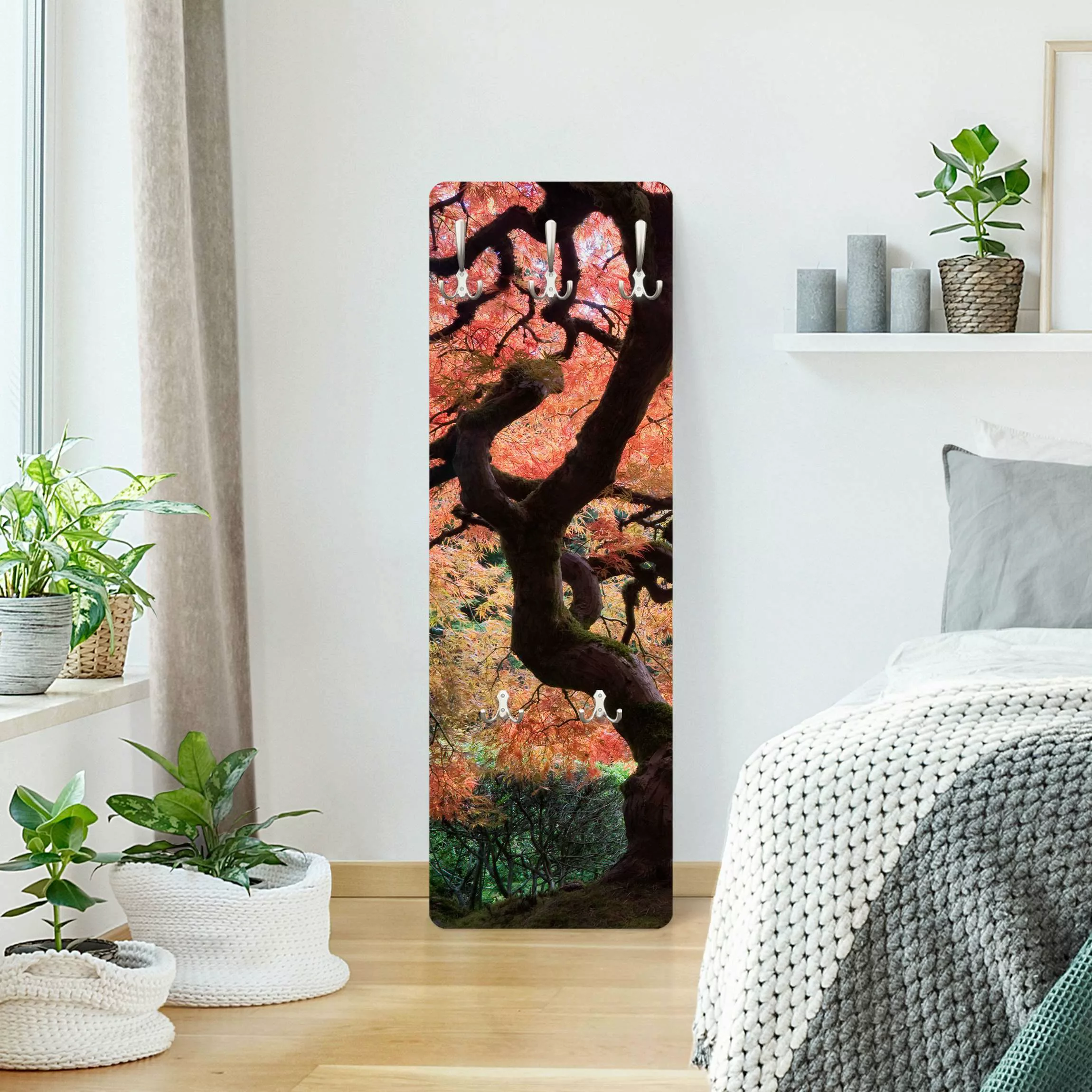 Wandgarderobe Holzpaneel Natur & Landschaft Japanischer Garten günstig online kaufen