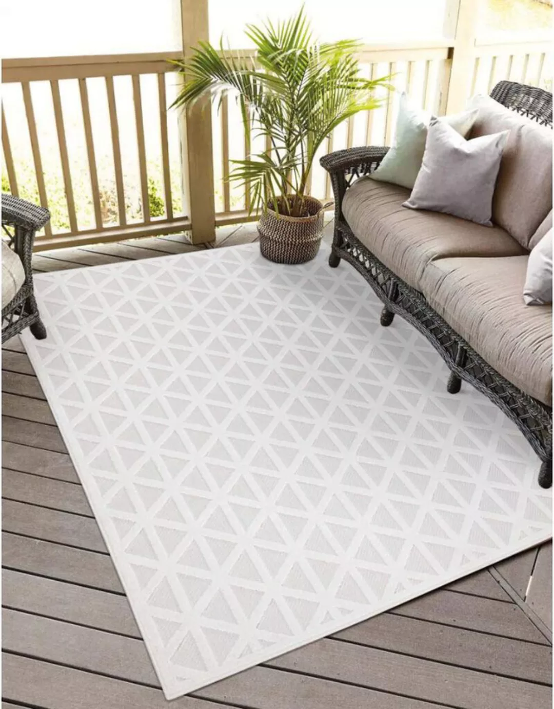 Carpet City Teppich »In-& Outdoorteppich Santorini 411, 3D-Effekt, Boho-Opt günstig online kaufen