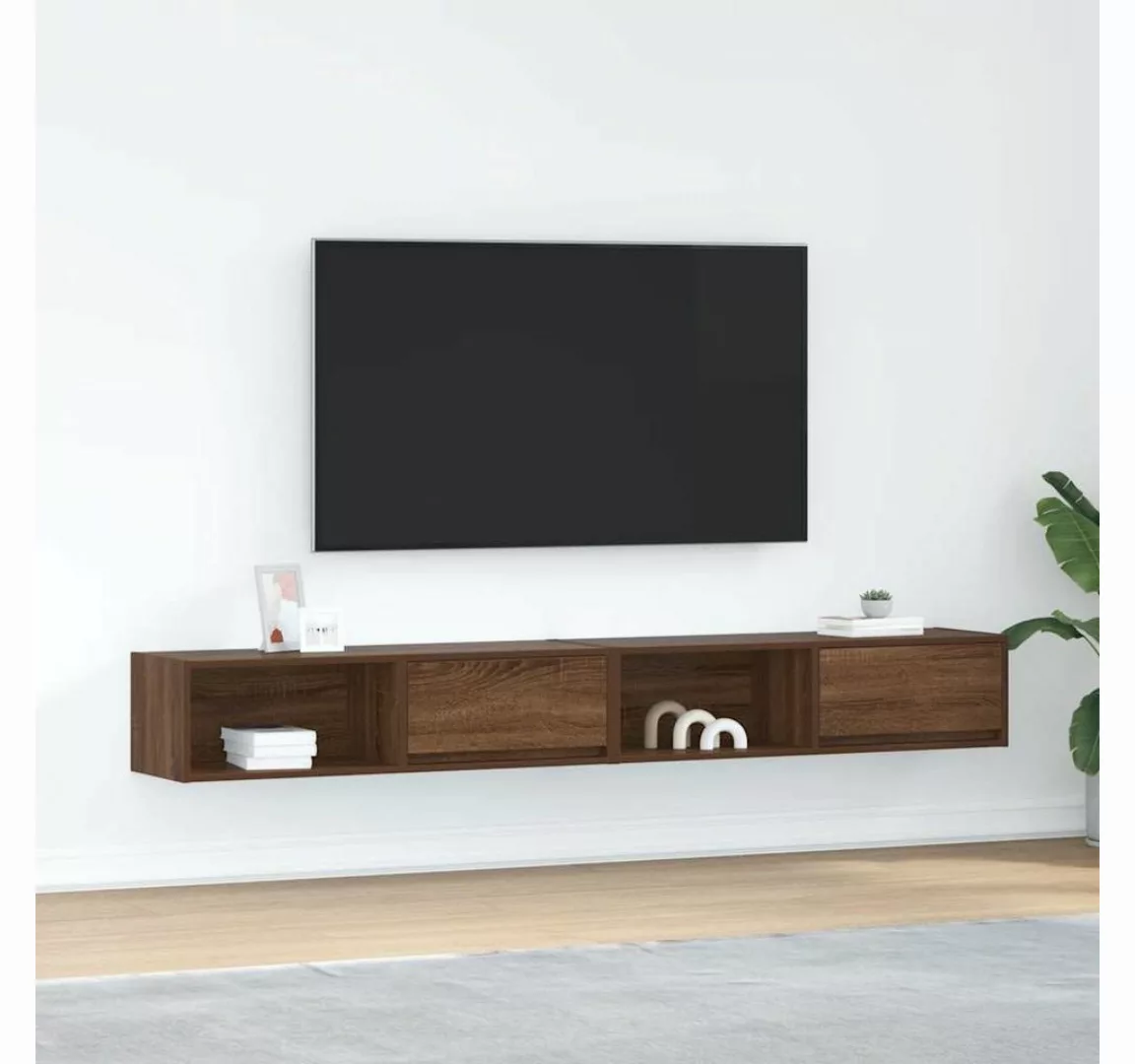 vidaXL TV-Schrank TV-Schränke 2 Stk. Braun Eichen-Optik 100x31x25,5 cm günstig online kaufen