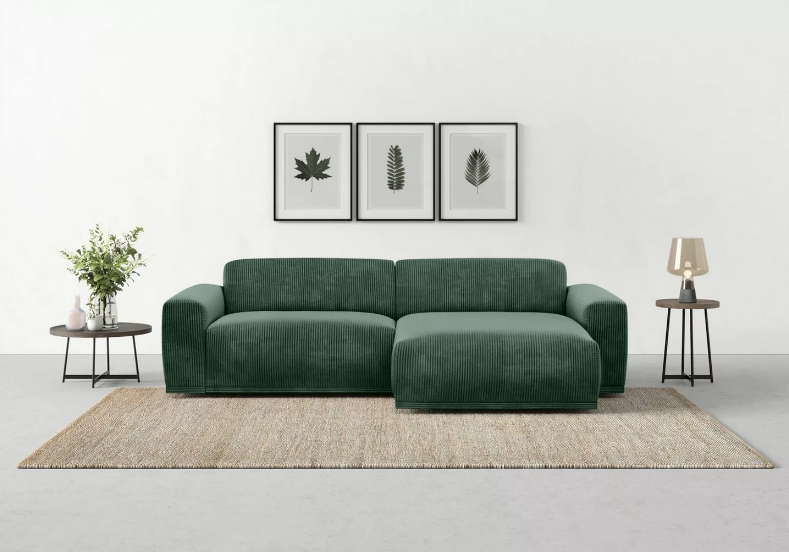 TRENDMANUFAKTUR Ecksofa Braga, mit hochwertigem Kaltschaum, L-Form, in Cord günstig online kaufen