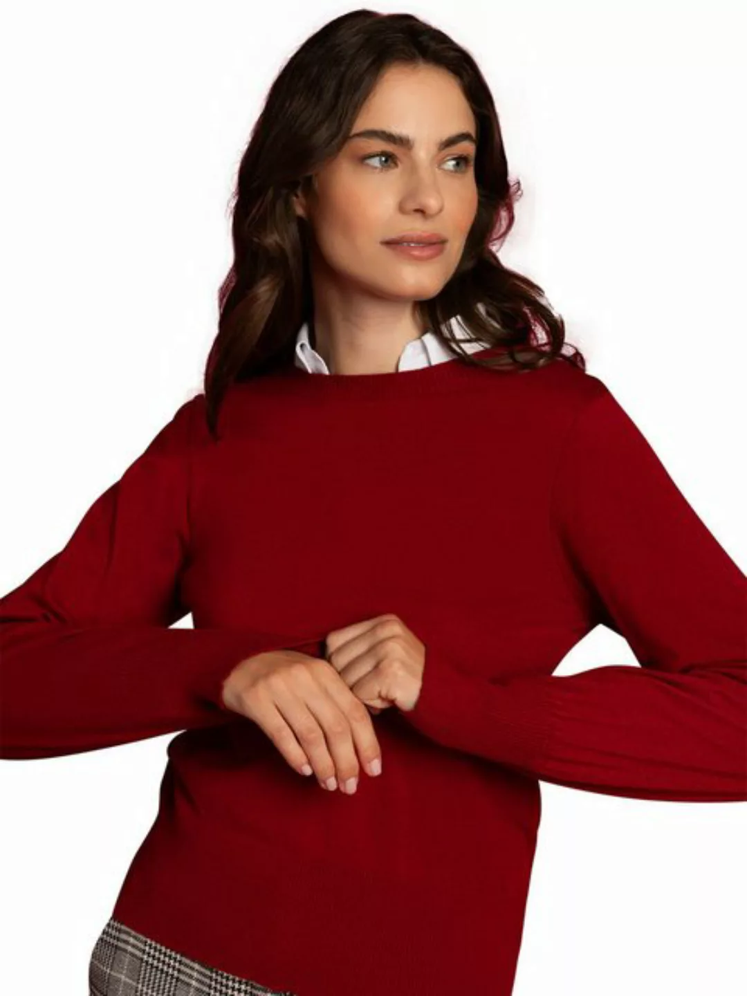 Feinstrickpullover, rot, Herbst-Kollektion günstig online kaufen