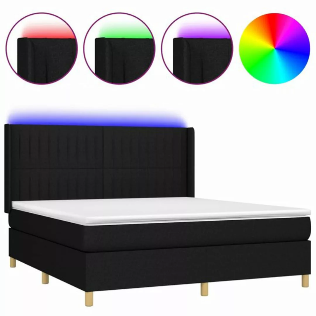 vidaXL Boxspringbett Bett Boxspringbett mit Matratze und LED Stoff (180 x 2 günstig online kaufen