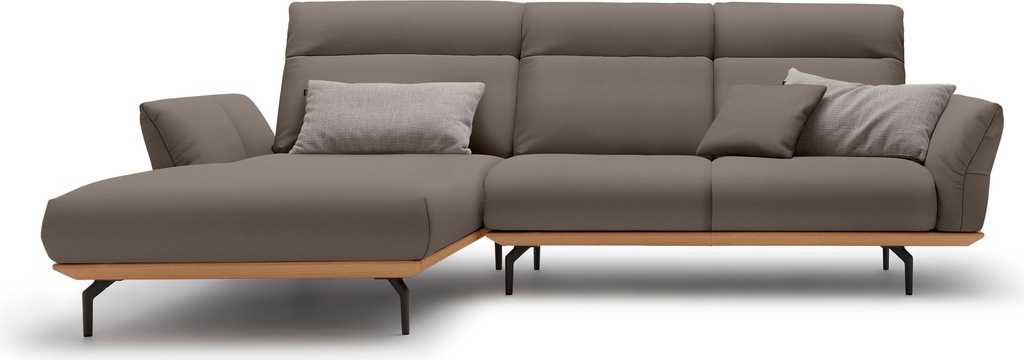 Creation BY ROLF BENZ Ecksofa "CR.460", Sockel in Eiche, Alugussfüße in umb günstig online kaufen