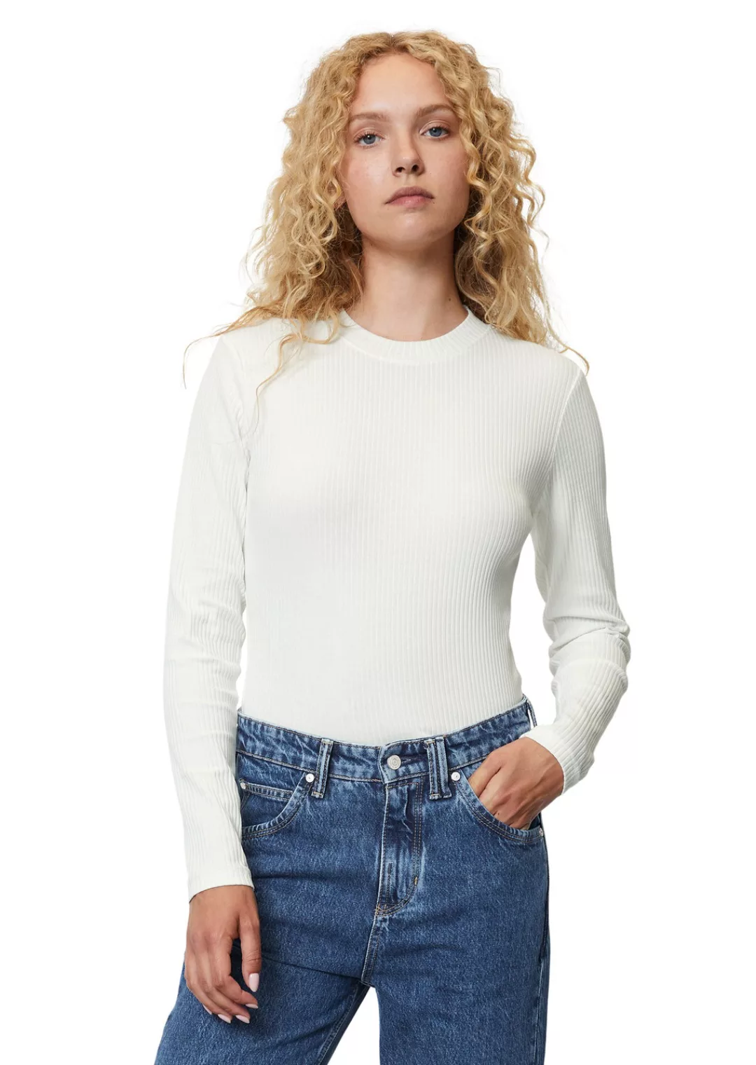 Marc OPolo DENIM Langarmshirt "aus Organic Cotton-Jersey" günstig online kaufen