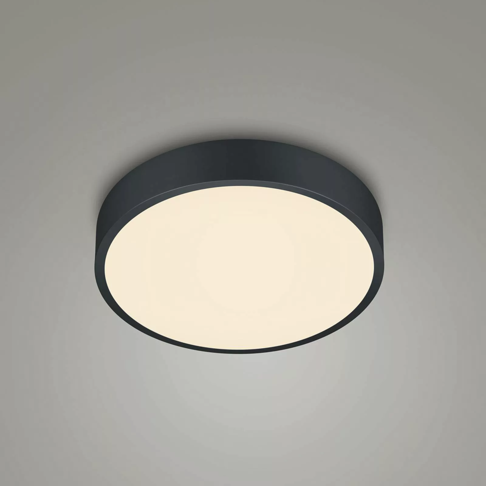 LED-Deckenlampe Waco, CCT, Ø 31 cm, schwarz matt günstig online kaufen