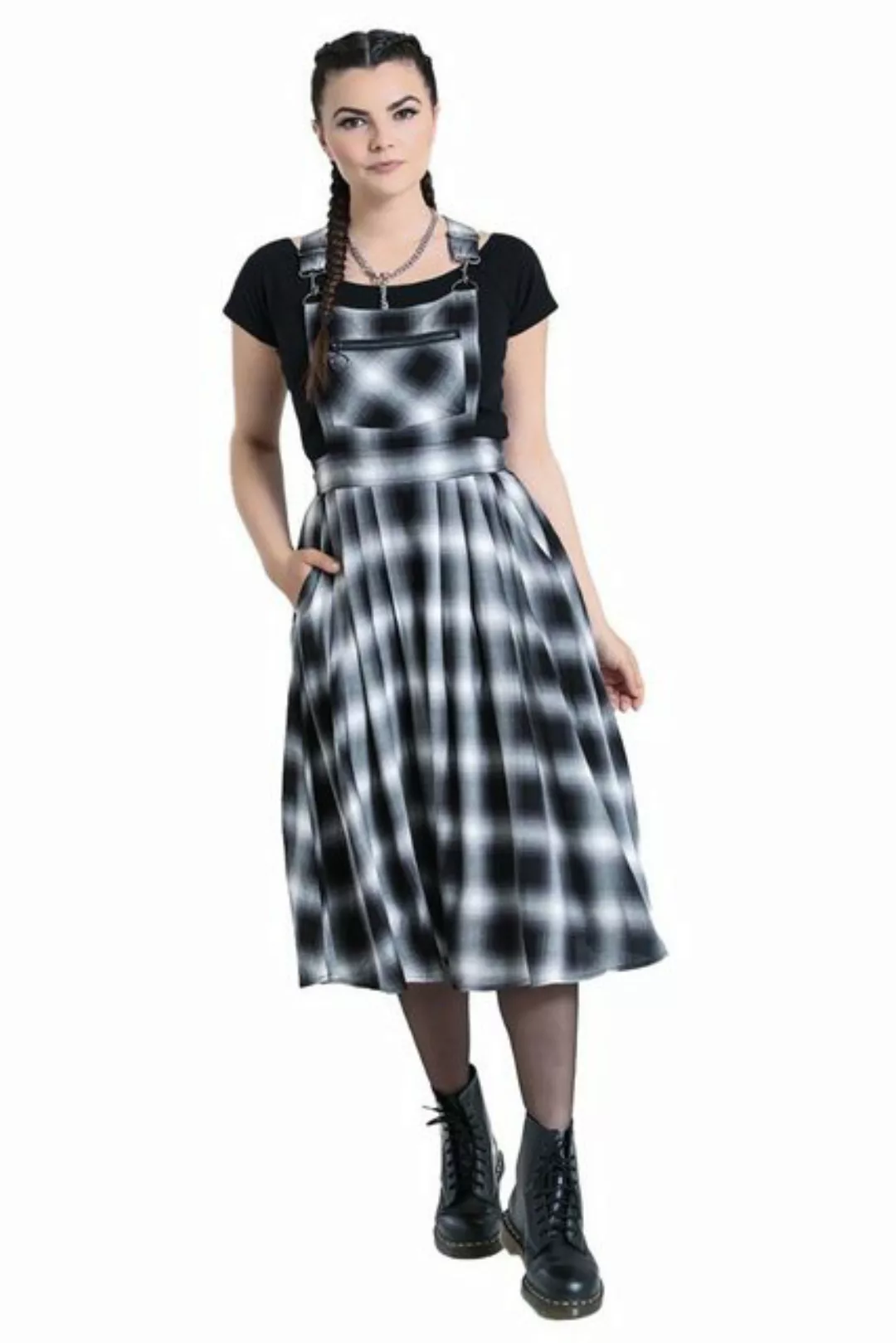Hell Bunny A-Linien-Kleid Darlene Pinafore Dress Kariertes Schürzenkleid La günstig online kaufen