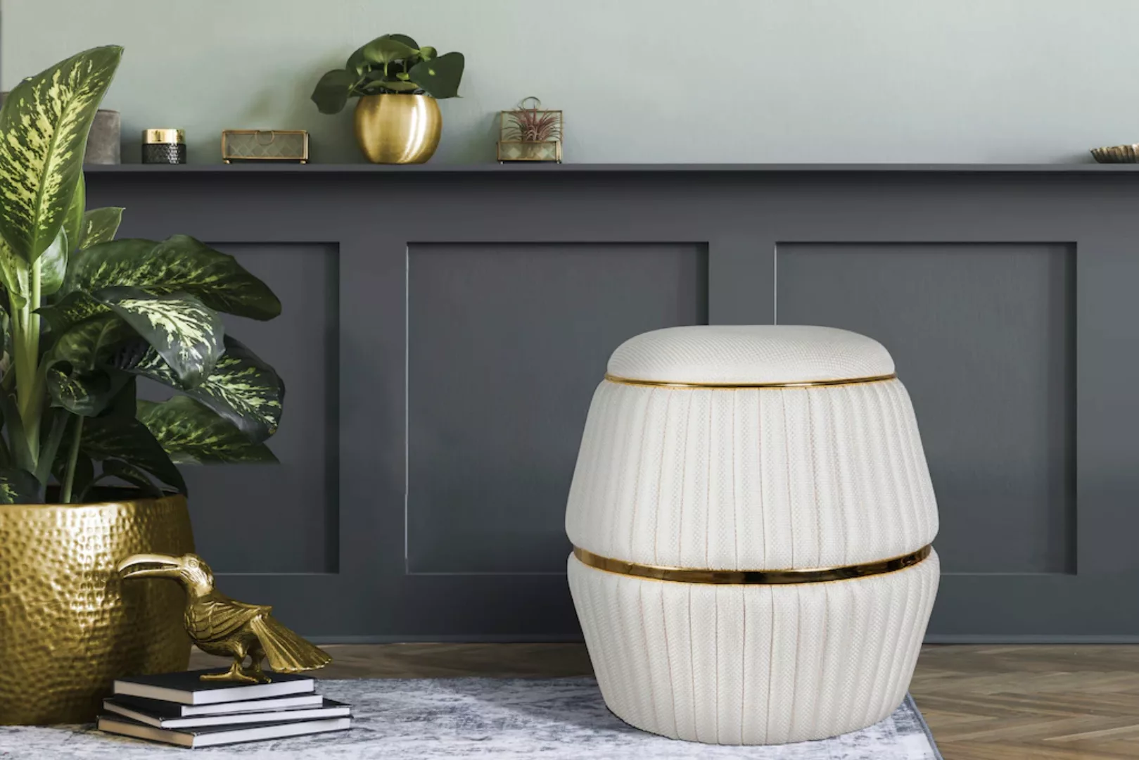 Kayoom Sitzhocker "Hocker Doric, trendiger Look, ästhetische Farbgebung, sc günstig online kaufen