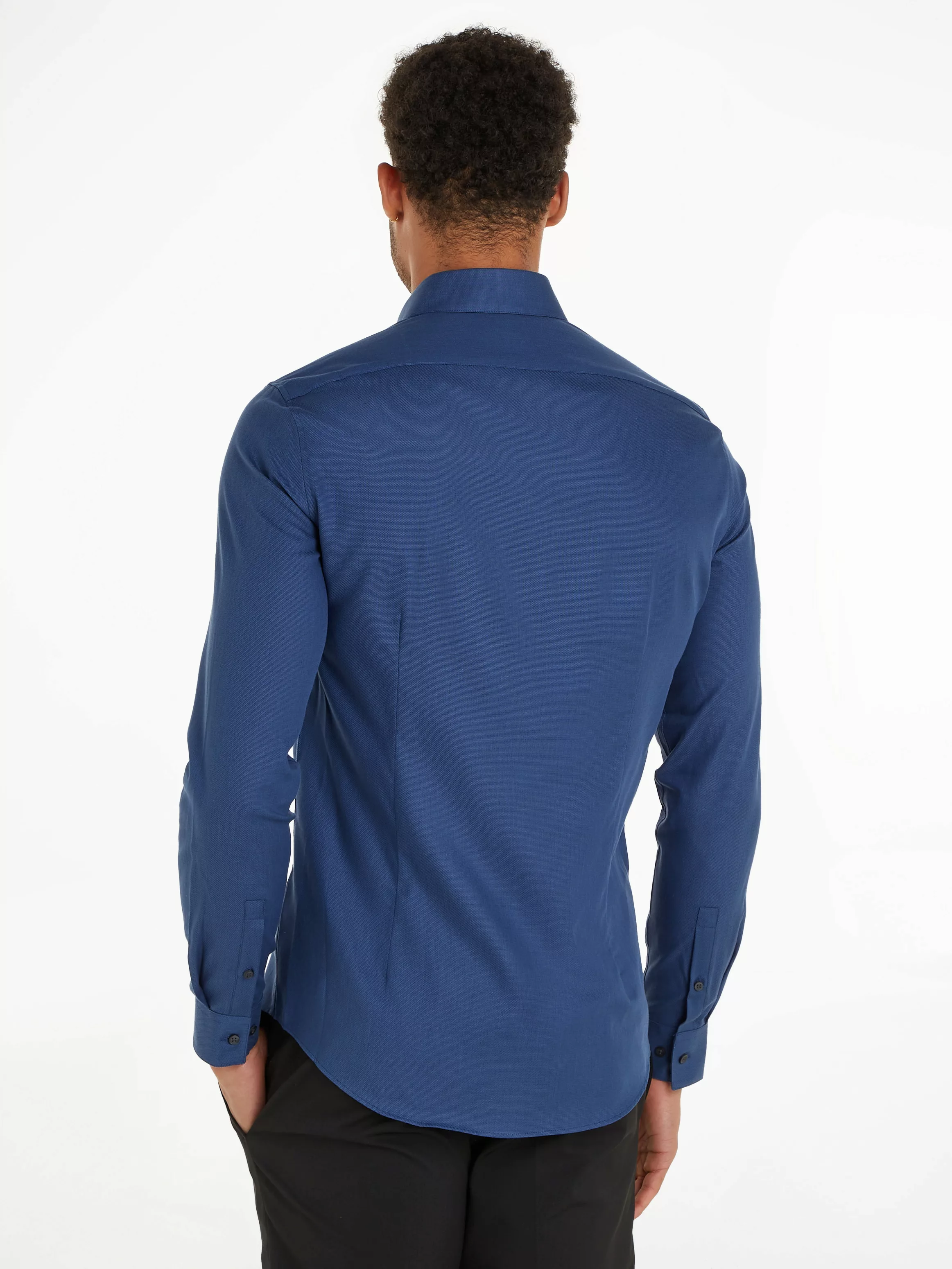 Calvin Klein Langarmhemd TONAL STRUCTURE SLIM SHIRT günstig online kaufen