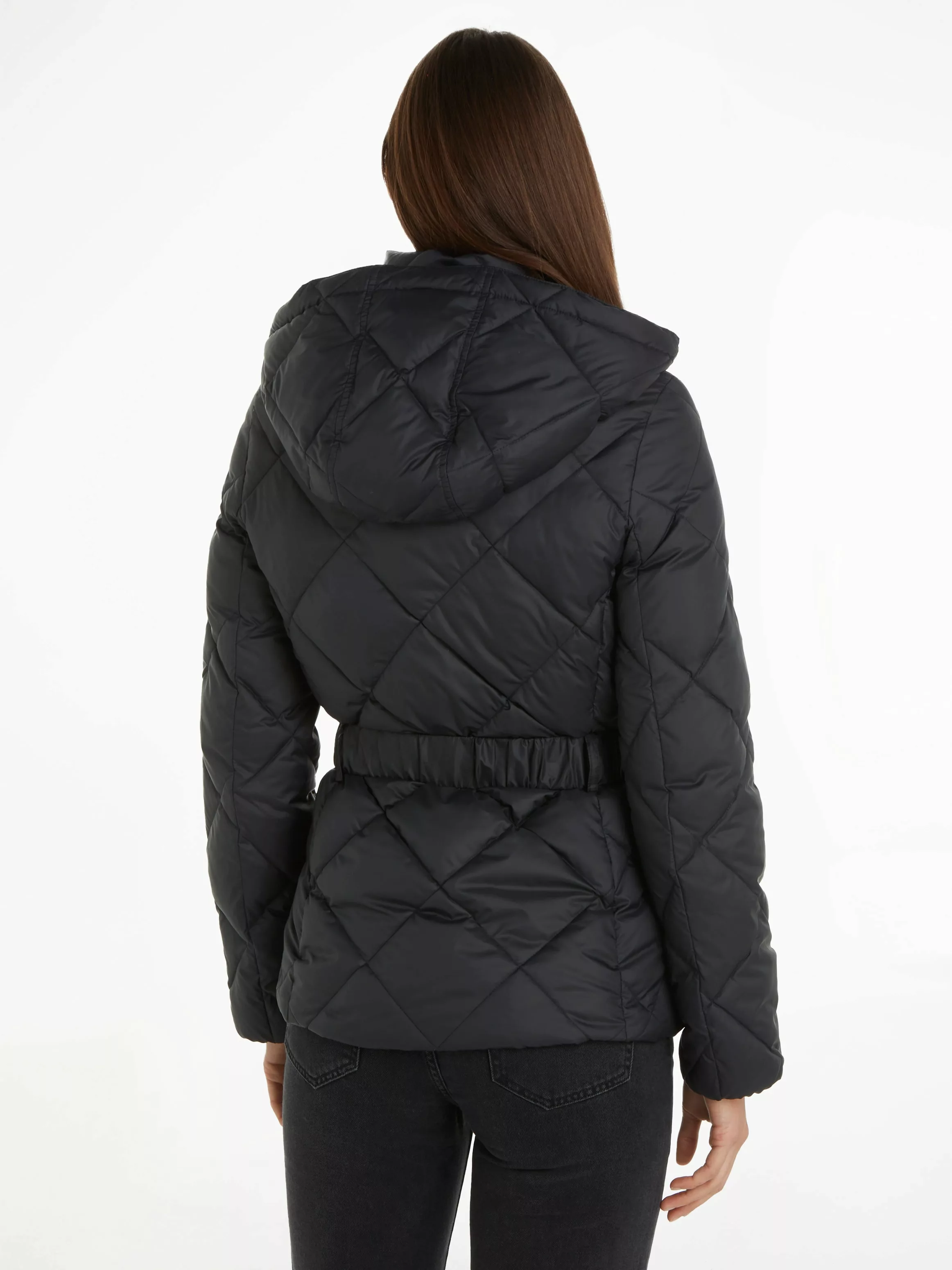 Tommy Hilfiger Steppjacke "ELEVATED BELTED QUILTED JACKET", mit Kapuze, mit günstig online kaufen