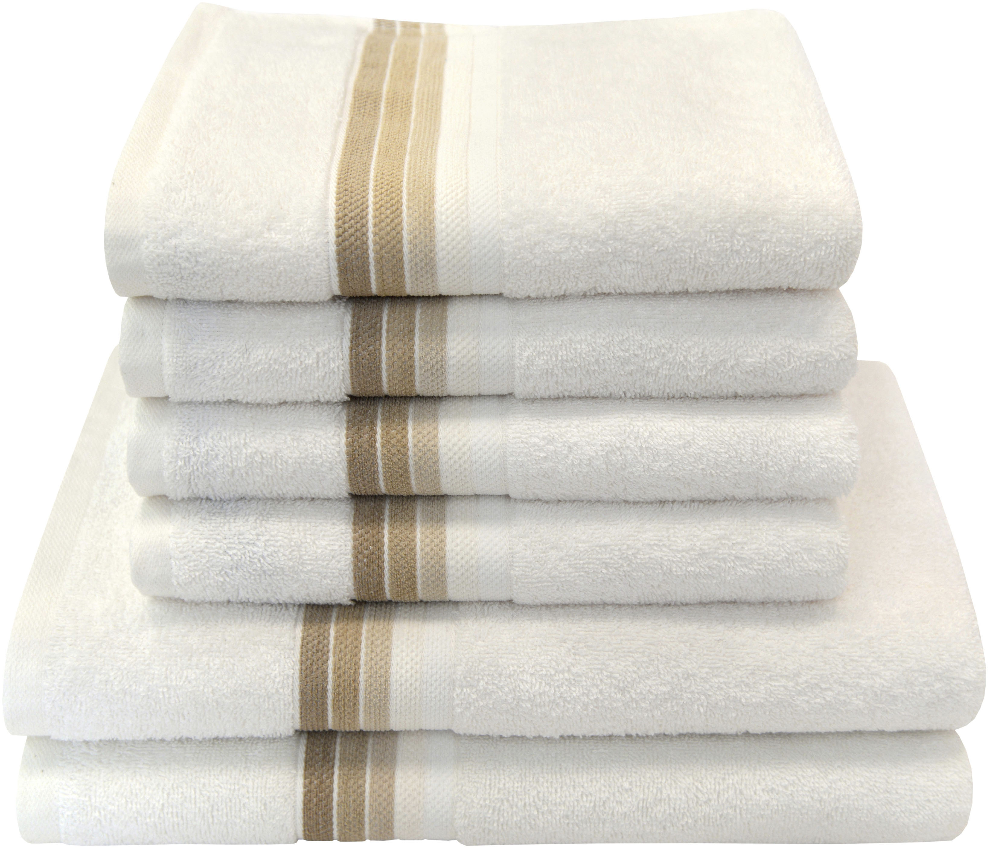 Dyckhoff Handtuch Set »Chenille«, Set, 6 tlg., Frottier, Set beinhaltet: 4x günstig online kaufen