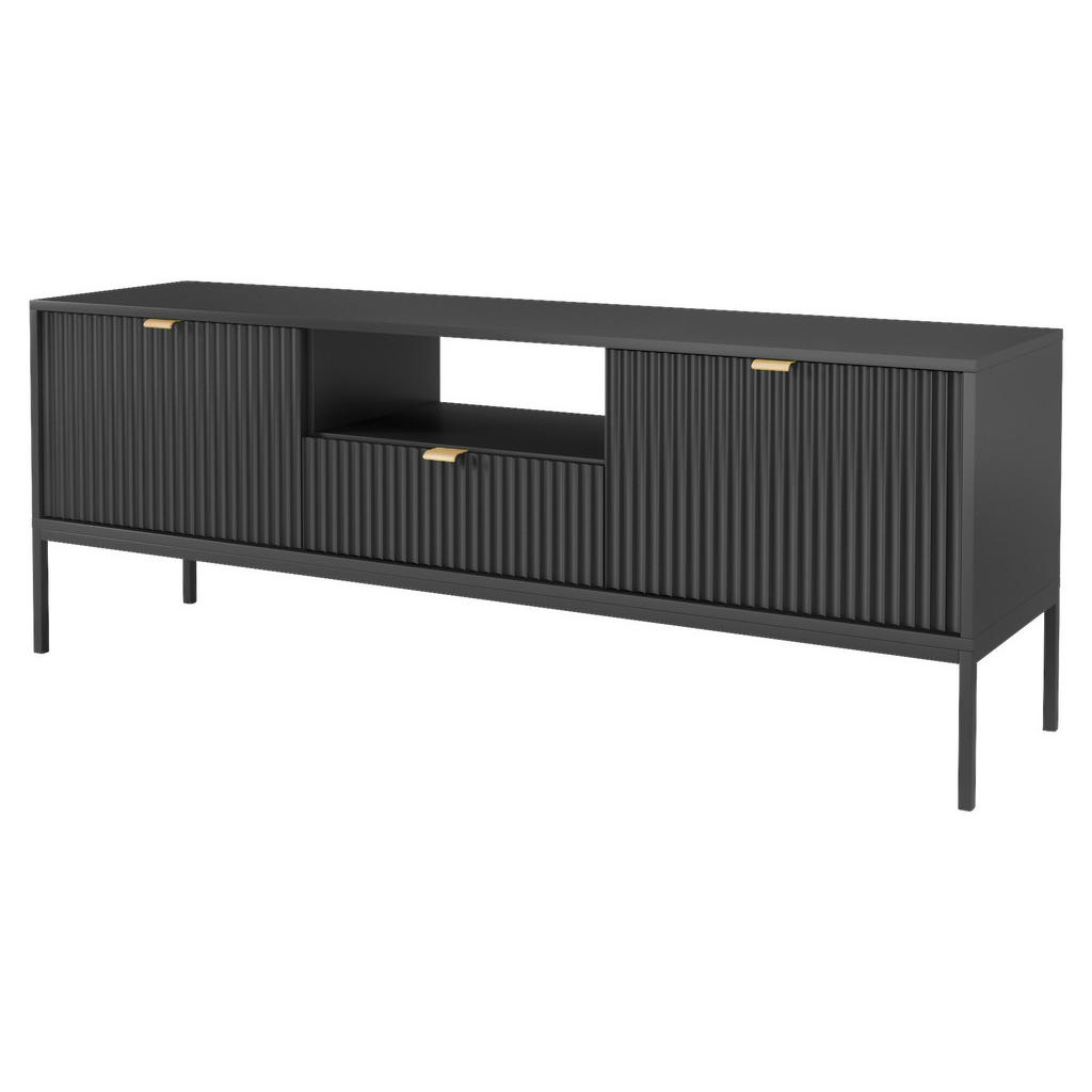 TV-Lowboard TV LOWBOARD AURA AU01 schwarz gold Optik B/H/T: ca. 154x56x39 c günstig online kaufen