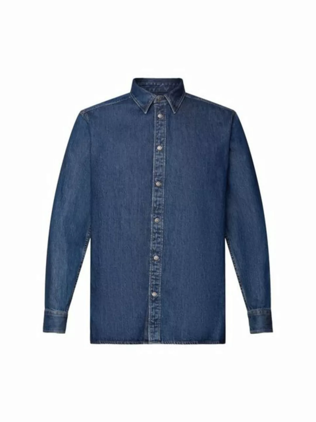 Esprit Langarmhemd Jeanshemd, 100 % Baumwolle günstig online kaufen