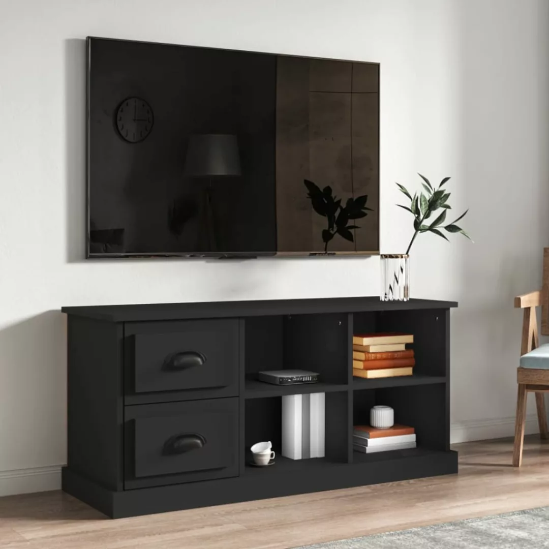 Vidaxl Tv-schrank Schwarz 102x35,5x47,5 Cm Holzwerkstoff günstig online kaufen