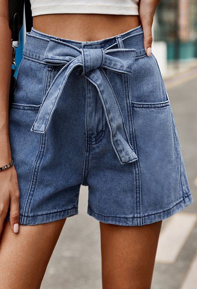 CHENIN Jeansshorts Vielseitige jeansshorts mit hoher taille, lässige shorts günstig online kaufen