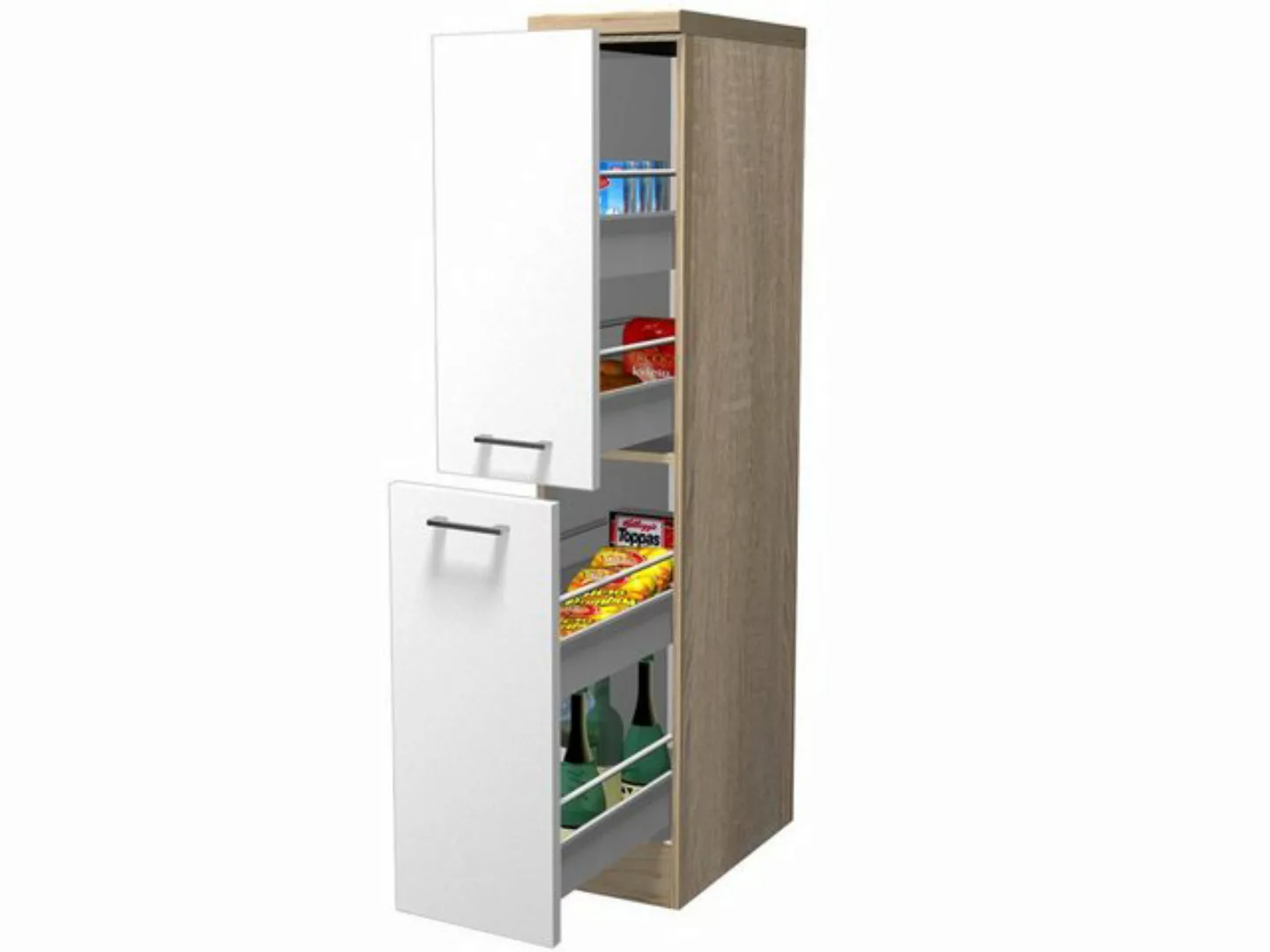 Flex-Well Apothekerschrank Demi Apothekerschrank Küche - 30 cm breit - Weiß günstig online kaufen