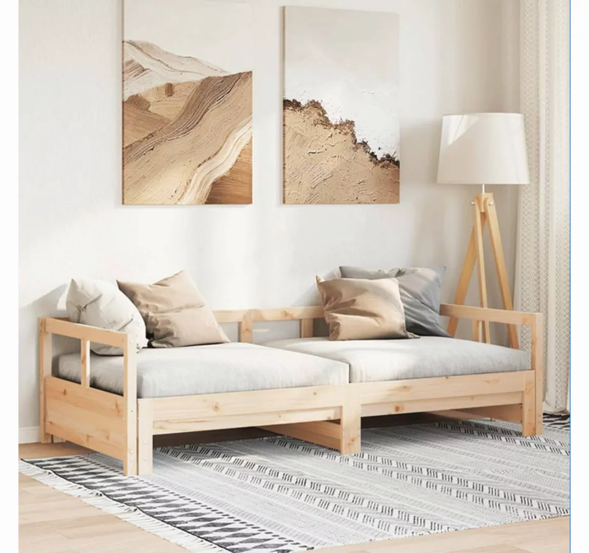 vidaXL Bett, Tagesbett ohne Matratze 90x190 cm Massivholz Kiefer günstig online kaufen