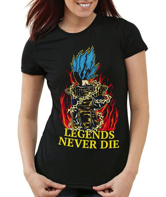 style3 T-Shirt Legends Never Die Vegeta Blue super dragonball z gt songoku günstig online kaufen