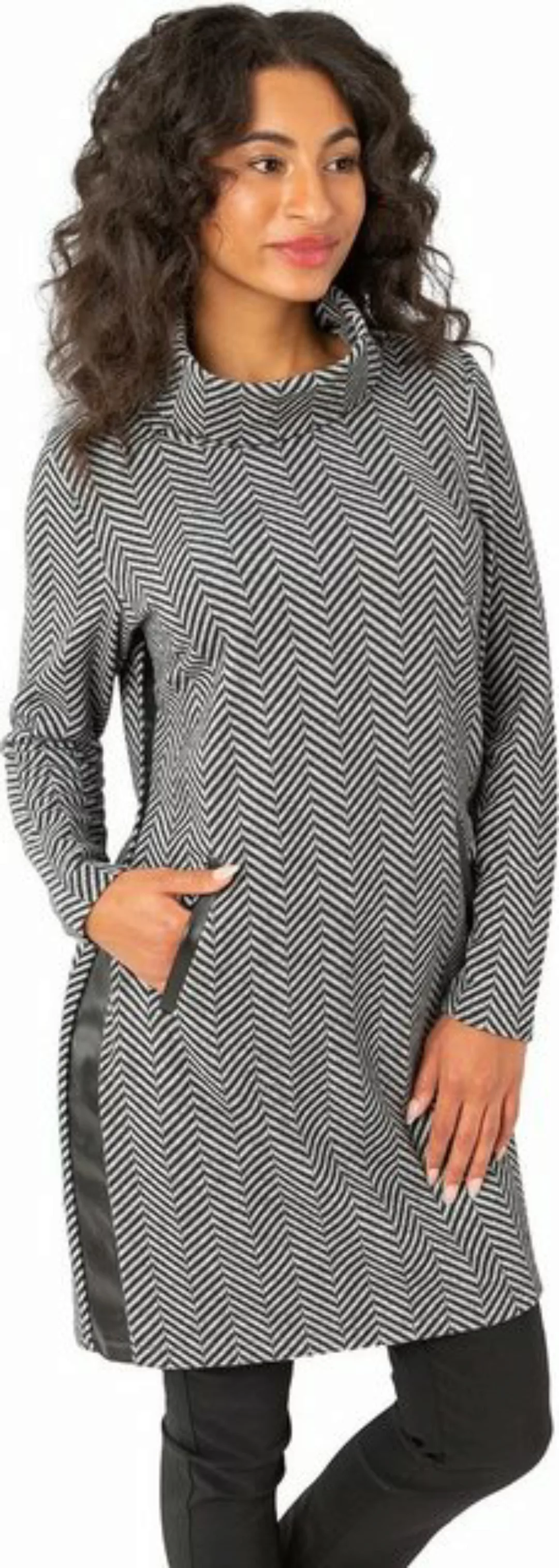 Estefania for woman Strickkleid 189-5601 Kleid in Fischgrät-Design mit Lede günstig online kaufen